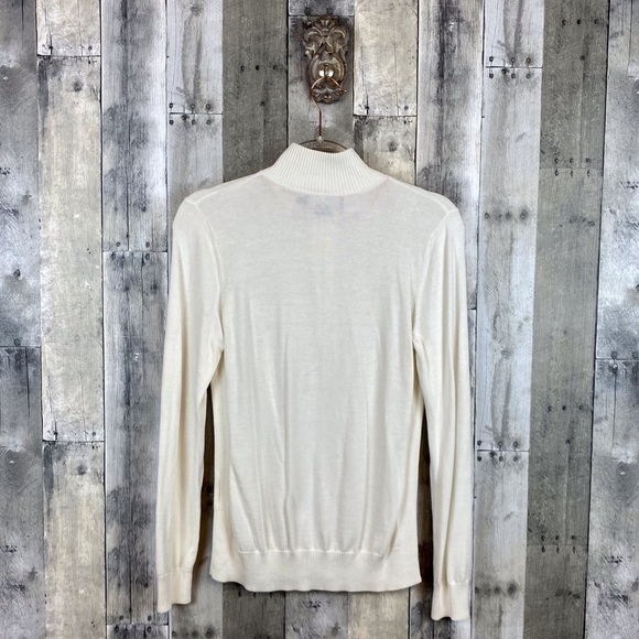 Vineyard Vines Woman’s White 1/4 Zip Sweater Size Medium. - Picture 2 of 11